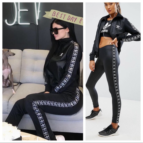 adidas leggings and jacket set